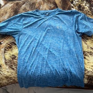 Under Armour Men's Heathered Blue Drifit Tee